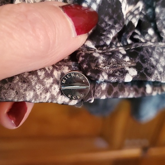 MICHAEL KORS JERSEY PYTHON MOC WRAP DRESS SZ 4 - Picture 4 of 6